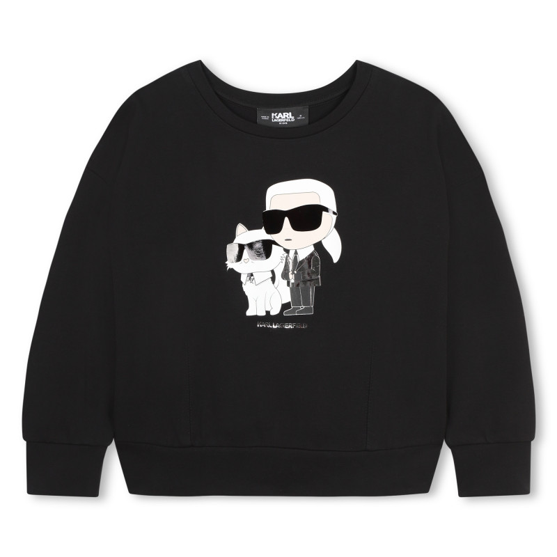 KARL LAGERFELD KIDS Sweatshirt with print girl black