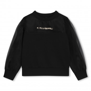 Sweatshirt mit Organza-Ärmeln KARL LAGERFELD KIDS Für MÄDCHEN