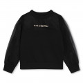 Organza-sleeve sweatshirt KARL LAGERFELD KIDS for GIRL