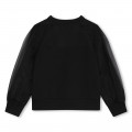 Organza-sleeve sweatshirt KARL LAGERFELD KIDS for GIRL