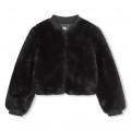 Blouson en polaire duveteuse KARL LAGERFELD KIDS pour FILLE