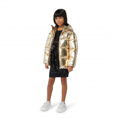 Hooded water-repellent parka KARL LAGERFELD KIDS for GIRL