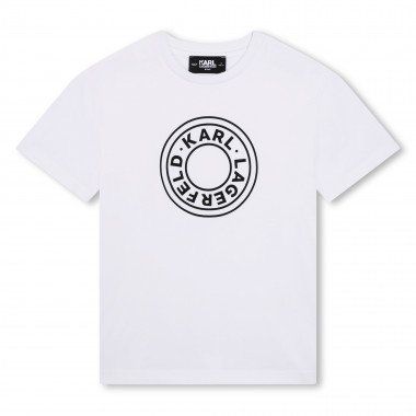 Short-sleeved cotton T-shirt KARL LAGERFELD KIDS for BOY