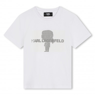 Camiseta algodón y manga corta KARL LARGERFELD KIDS para NIÑO