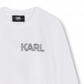 Long-sleeved cotton T-shirt KARL LAGERFELD KIDS for BOY