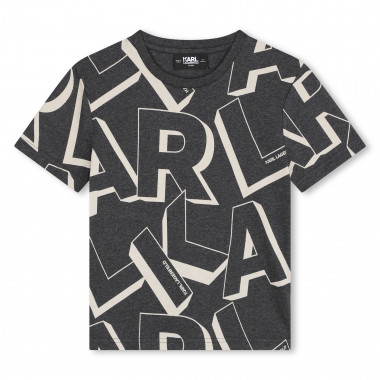 Camiseta de algodón estampada KARL LARGERFELD KIDS para NIÑO