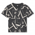 T-shirt in cotone con stampa KARL LAGERFELD KIDS Per RAGAZZO