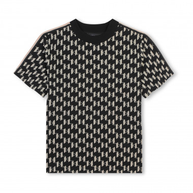 Katoenen T-shirt korte mouwen KARL LAGERFELD KIDS Voor