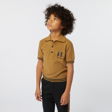Short-sleeved cotton polo KARL LAGERFELD KIDS for BOY