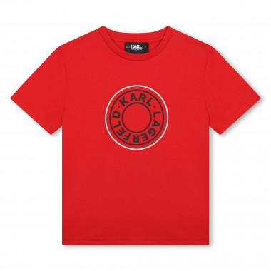 Camiseta manga corta con logo KARL LARGERFELD KIDS para NIÑO