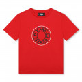 T-shirt manches courtes à logo KARL LAGERFELD KIDS pour GARCON