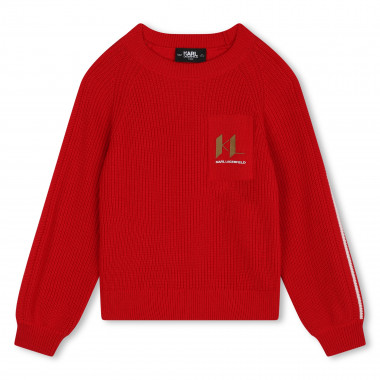 Maglione in cotone e lana KARL LAGERFELD KIDS Per RAGAZZO