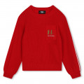 Maglione in cotone e lana KARL LAGERFELD KIDS Per RAGAZZO