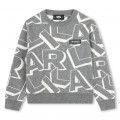 Pull en jacquard bicolore KARL LAGERFELD KIDS pour GARCON