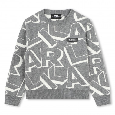 Two-tone jacquard jumper KARL LAGERFELD KIDS for BOY