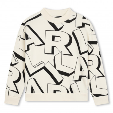 Fleece sweater met print KARL LAGERFELD KIDS Voor