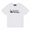 Short-sleeved cotton T-shirt KARL LAGERFELD KIDS for BOY