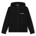 Hooded jogging cardigan KARL LAGERFELD KIDS for BOY