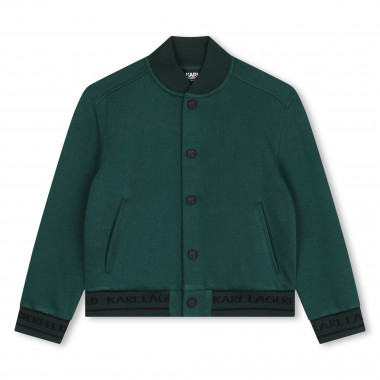 Cardigan de jogging molletonné KARL LAGERFELD KIDS pour GARCON