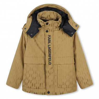 Jacket with removable hood KARL LAGERFELD KIDS for BOY