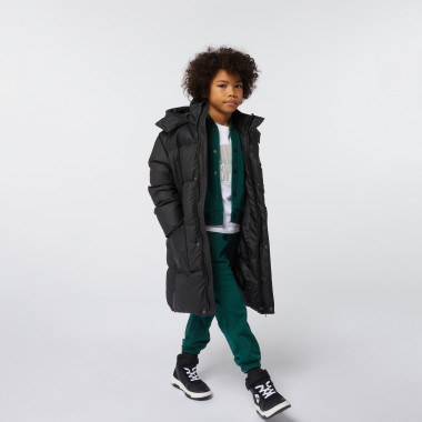 Bi-material long puffer jacket KARL LAGERFELD KIDS for BOY