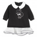 Jurk met tutu en lage taille KARL LAGERFELD KIDS Voor