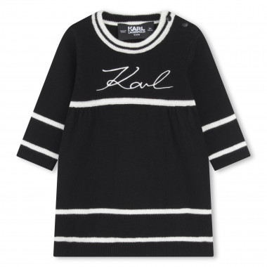 Cotton and cashmere knit dress KARL LAGERFELD KIDS for GIRL