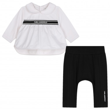 Cotton shirt and leggings KARL LAGERFELD KIDS for GIRL