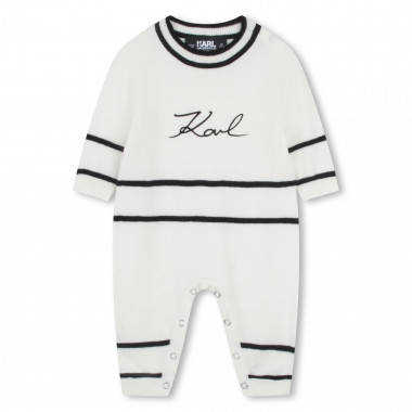 Cotton and cashmere onesie KARL LAGERFELD KIDS for GIRL