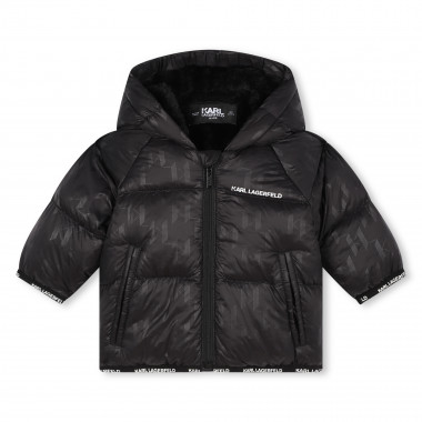 Hooded puffer jacket KARL LAGERFELD KIDS for BOY