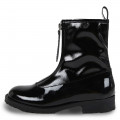 Bottines en cuir verni KARL LAGERFELD KIDS pour FILLE