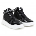 Baskets montantes en cuir KARL LAGERFELD KIDS pour FILLE