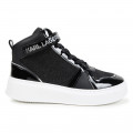 Leather high-top trainers KARL LAGERFELD KIDS for GIRL