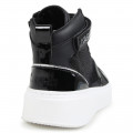 Leather high-top trainers KARL LAGERFELD KIDS for GIRL