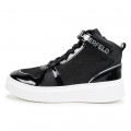 Leather high-top trainers KARL LAGERFELD KIDS for GIRL