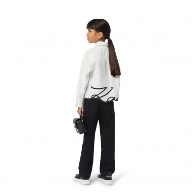 Sapatilhas cano alto em pele KARL LAGERFELD KIDS para RAPARIGA