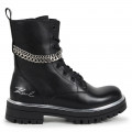 Leather chain ankle boots KARL LAGERFELD KIDS for GIRL