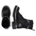 Leather chain ankle boots KARL LAGERFELD KIDS for GIRL