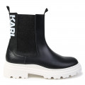 Bottines en cuir KARL LAGERFELD KIDS pour FILLE