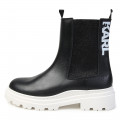 Bottines en cuir KARL LAGERFELD KIDS pour FILLE