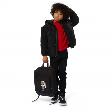 Baskets montantes en cuir de vachette KARL LAGERFELD KIDS pour GARCON