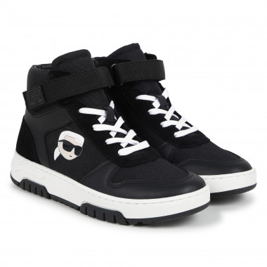 Baskets montantes en cuir KARL LAGERFELD KIDS pour GARCON