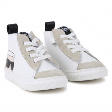 Zapatillas altas de cuero KARL LARGERFELD KIDS para UNISEXO