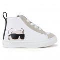 High-top leather trainers KARL LAGERFELD KIDS for UNISEX