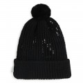Strickmütze mit Bommel KARL LAGERFELD KIDS Für MÄDCHEN