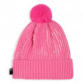 Bonnet tricoté à pompon KARL LAGERFELD KIDS pour FILLE