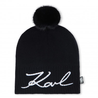 Gorro con pompón KARL LARGERFELD KIDS para NIÑA