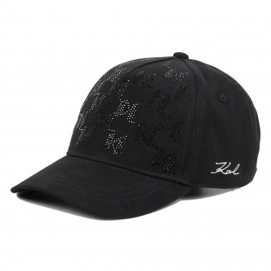 Casquette en coton avec strass KARL LAGERFELD KIDS pour FILLE