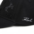 Casquette en coton avec strass KARL LAGERFELD KIDS pour FILLE