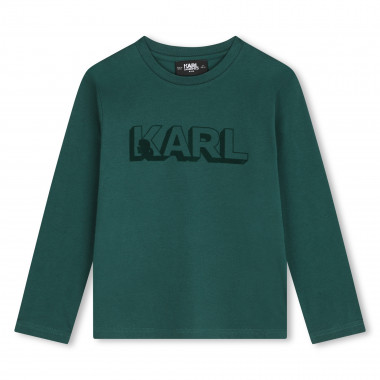 T-shirt à manches longues KARL LAGERFELD KIDS pour GARCON